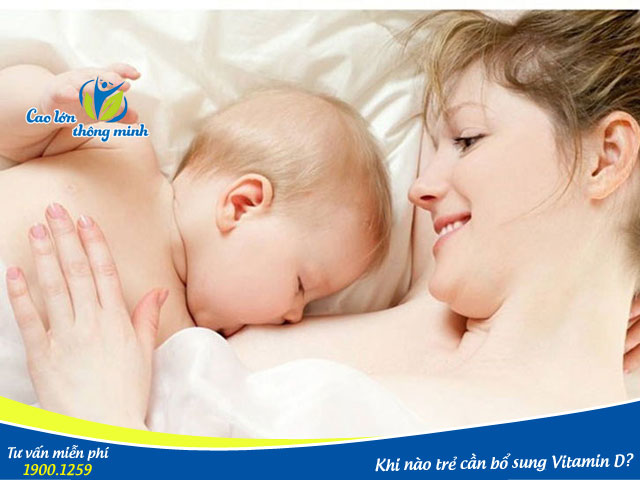 Trẻ sơ sinh cần được bổ sung Vitamin D ngay cả khi bú mẹ hoàn toàn